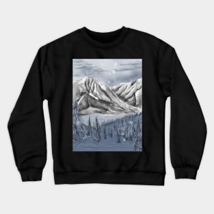 Snowflake mountain winter wonderland Crewneck Sweatshirt